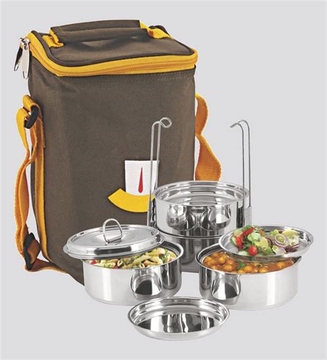 steel tiffin box with bag|steel tiffin box 4 container.